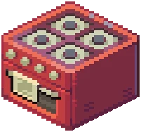 Eclectic Red Oven