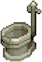 Cream Modern Basic Toilet