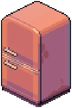 Eclectic Orange Fridge