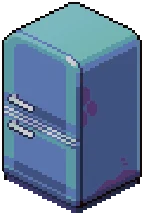 Eclectic Blue Fridge
