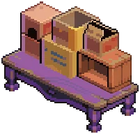 Purple Wooden Table