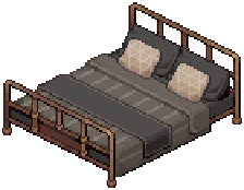 Gold Industrial Double Bed