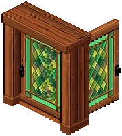 Green Stained Glass Door