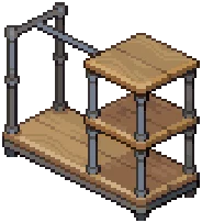 Industrial Open Birchwood Wardrobe