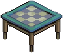Eclectic Small Checkered Table