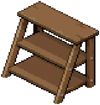 Large Stepped Wooden Shelf