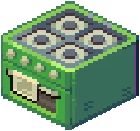 Eclectic Green Oven
