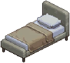 Brown Modern Basic Single Bed