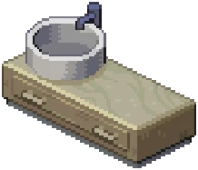 Cream Modern Basic Sink