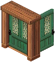Green Glass Door