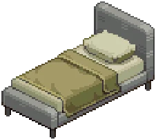 Green Modern Basic Single Bed