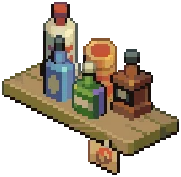 ORN Lemmons Shelf With Bottles