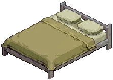 Green Modern Basic Double Bed